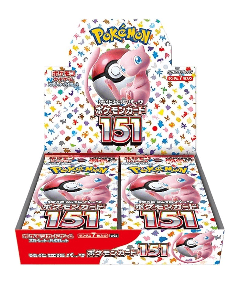 Pokémon 151 Booster-Box mit drei Vorderseiten-Packs, Motiv „151“