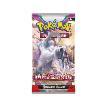Pokémon Boosterpack mit lila Pokémon-Abbildung, Sammelkartenspiel
