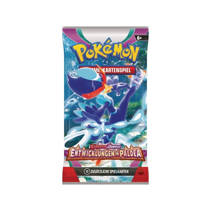 Pokémon Boosterpack mit blauer Pokémon-Abbildung, Sammelkartenspiel